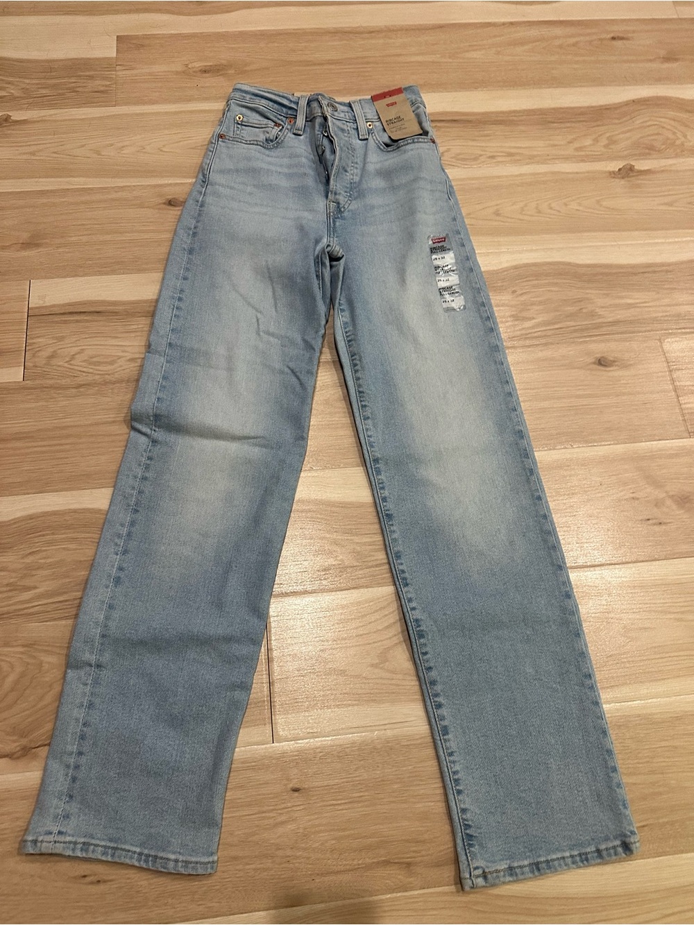 Levi's Light Blue High-Rise Straight Leg Jeans